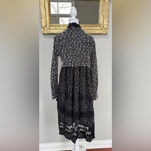 Black and White Knit Cardigan